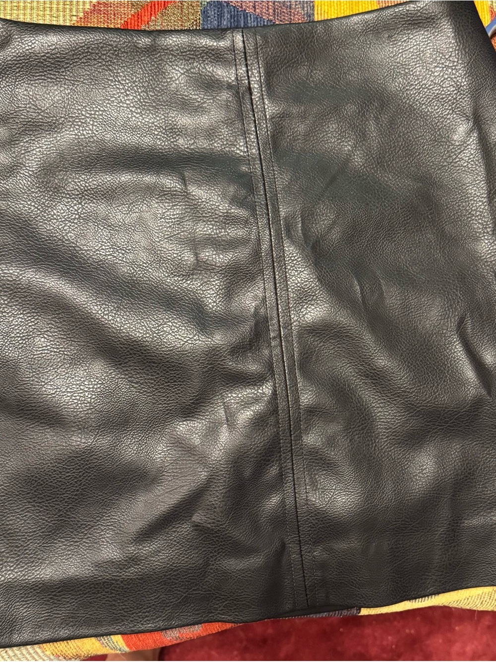 H&M Black Faux Leather Skirt